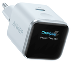 Мережевий зарядний пристрій Anker Nano Charger - 45W USB-C Smart Display Blue (7292817)