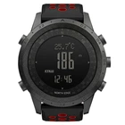 Чоловічий спортивний водостійкий тактичний з компасом годинник North Edge Desert Flex Red 5BAR с компасом