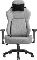 Геймерское игровое кресло Anda Seat Phantom 4 L до 90 кг Gray Fabric (AD18YSD-72-G-F-G01) нагрузка до 100 кг, лён, пена, гарантия 24 мес, рост до 185 см