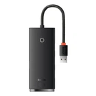 USB-хаб Baseus Lite Series 5-in-1 USB to 4xUSB-A/USB-C 0.25m Black (WKQX030001)