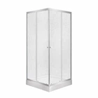 Душова кабіна Lidz Wawel SC80x80.SAT.LOW.FR квадратна, скло Frost 4 мм + Lidz Душовий піддон KAPIELKA ST80x80х14