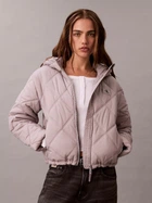Куртка демисезонная короткая с капюшоном женская Calvin Klein 47D579G-PTF(Flat Gray) XL Серая (196669344880)
