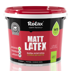 Краска акриловая Rolax Mattlatex устойчива к мойке снежно-белая 1.4 кг