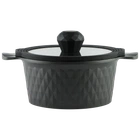 Каструля «Блек Айс» Pepper PR-6002 на 2,5 літра з антипригарним покриттям Greblon C2 чорна
