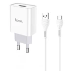 Мережевий зарядний пристрій HOCO C81A Asombroso Type-C cable 10.5 White
