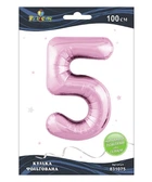 Цифра фольгована Pelican, "5" рожева 100см Рожевий Pelican (831075)