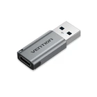 Адаптер Type-C-USB 3.0 Vention Aluminium Nickel-Plated M/F 5Gbps 3A Gray (CDPH0)