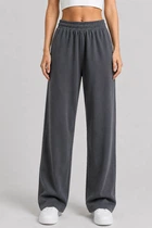 Спортивные штаны женские однотонные, цвет серый, XL-XXL, 257R637