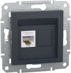 Розетка комп'ютерна RJ45 UTP кат. 5Е Schneider Electric Asfora Антрацит EPH4300171