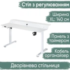 Стіл з електрорегулюванням висоти Mealux PowerDesk Extra XL White (арт. EVO-264 W/W)
