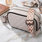 Женская сумка через плечо на одно отделение из натуральной кожи Vintage 22383 белая