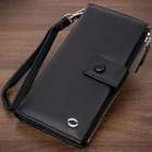 Лаконичный женский вертикальный кошелек-клатч из натуральной кожи ST Leather 22537 черный