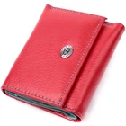 Яркий маленький кошелек для женщин из натуральной кожи ST Leather 19502 красный