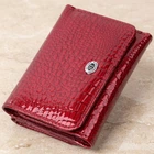 Стильный женский фактурный кошелек из натуральной кожи ST Leather 22731 красный