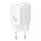 Зарядное устройство Baseus PicoGo GaN Fast Charger 45W Сетевой адаптер Type-С с быстрой зарядкой PD3.0/QC3.0/AFC/SCP/FCP, Белый