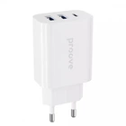 Зарядное устройство Proove Rapid 30W Сетевой адаптер 2USB/Type-C с быстрой зарядкой QC3.0/PD3.0, Белый