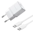 Зарядний пристрій Baseus Palm Fast Charger 30W Мережевий адаптер Type-C зі швидкою зарядкою QC3.0/PD3.0 та кабелем Type-C to Type-C 60W, Білий