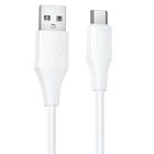 Кабель HOCO X124 Bien silicone charging data cable Type-C White (6942007664431)