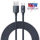 Кабель Baseus Crystal Shine Series CAJY000501 USB-A USB Type-C 100W, 2 м, чорний