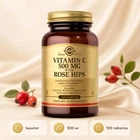 Витамин С, Vitamin C 500mg с Rose Hips - 100 tabs