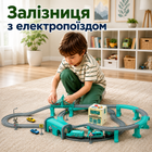 Детская железная дорога конструктор с электропоездом на батарейках, 66 деталей