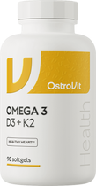 Вітамінно-мінеральний комплекс OstroVit Omega 3 D3 + K2 90 таблеток (5903246220308)