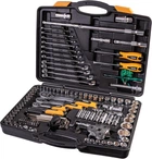 Набір інструментів MASTERTOOL PROFI ¼"&⅜"&½"&TORX 121 шт 4-13 мм 9-19 мм 20-32 мм Е8-Е20 CrV50BV30 протиударний кейс 78-5121
