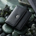 Женский кожаный кошелек для карт купюр и монет ST Leather 22690 Черный