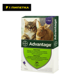 Краплі від бліх Адвантейдж Advantage Bayer для котів та кролів понад 4 кг 1 піпетка