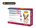 Жувальні таблетки від бліх, кліщів, глистів Simparica Trio для собак 1.25-2.5кг, 1 таблетка
