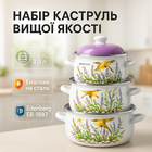 Комплект кастрюль из эмалированной стали Edenberg EB-1887 с крышками 6 предметов