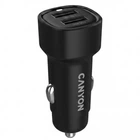 Автомобільний зарядний пристрій Canyon OnDrive 24 2xUSB Black (CNE-CCABR2AA)