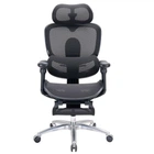 Офисное кресло Sihoo C300 LITE V2 Black з подставкой для ног (C300-LITE-V2-B101-JT)