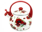 Чайник эмалированный со свистком 2,2 л RED HANDLE Zauberg (9/L)