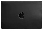 Кожаный чехол-конверт для ноутбука MacBook 15–16 из натуральной кожи Crazy Horse на магнитах защитный, черный 58594