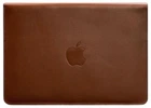 Кожаный чехол-конверт на магнитах для MacBook 15 дюйм, светло-коричневый, натуральная кожа Краст, ручная работа, 38×25,5 см 58676