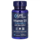 Вітаміни та мінерали Life Extension Vitamin D3 with Sea-Iodine 5000 IU 60 капсул