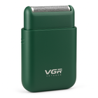 Аккумуляторная мужская мини электробритва VGR V-390 для бритья бороды и усов шейвер Green