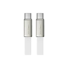 Дата кабель USB-C to USB-C 1.2m 60W 3A nylon white Acefast (6974316286257)