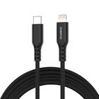 Дата кабель USB-C to Lightning 1.8m MFi PD20W braided black Choetech (XCL-1021-BK)