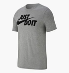 Футболка чоловіча Nike M Nsw Tee Just Do It Swoosh L Сірий AR5006-063