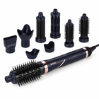 Фен-стайлер для волос 7в1 VGR V-477 DARK Blue Professional 1400 Вт 7 насадок