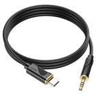 Кабель AUX Hoco UPA30 Friend Type-C to 3.5mm 1m Black