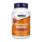 Холин и Инозитол 500мг 250/250 (витамин В4 и витамин В8) Now Foods Choline & Inositol 100 капсул