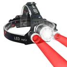 Фонарь налобный Police 3000-T6+2XPE (RED), 2x18650, signal light, ЗУ Type-C, Box