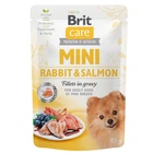 Влажный корм Brit Care Mini для собак с филе кролика и лосося в соусе
