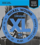 Струны для электрогитары D'Addario EJ21 Nickel Wound Jazz Light 12/52