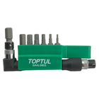 Набор бит 1/4" HEX 2-8мм + Гобр.перех. 8ед. TOPTUL GAAL0803