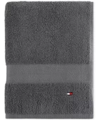 Полотенце банное TOMMY HILFIGER Modern American Solid Cotton Bath Towel темно серое (883893996359)