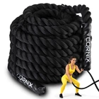Канат тренировочный Cornix Battle Rope 12 м для кроссфита XR-0574 Black